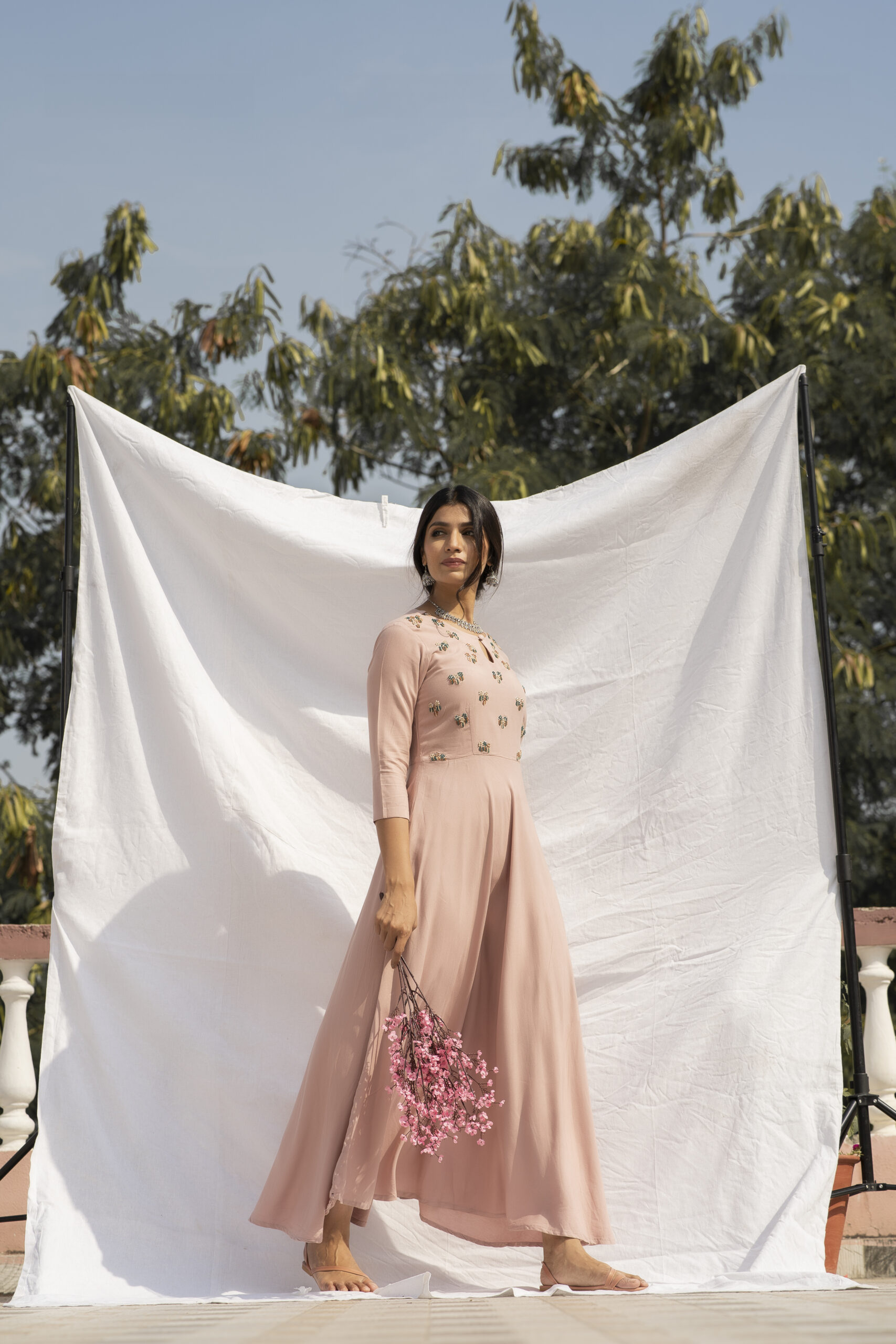 Peach whip elegant dress - Image 2