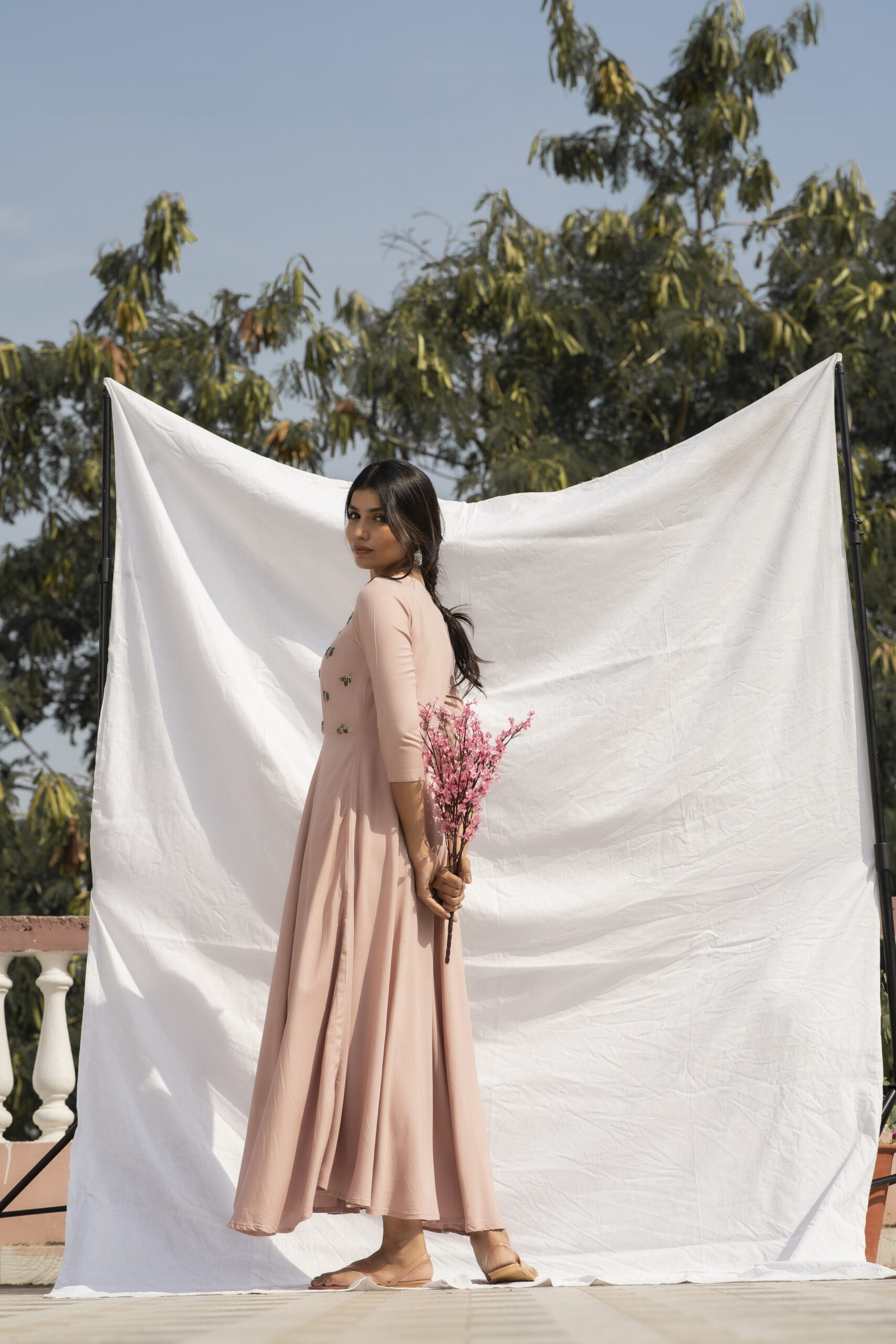 Peach whip elegant dress - Image 4